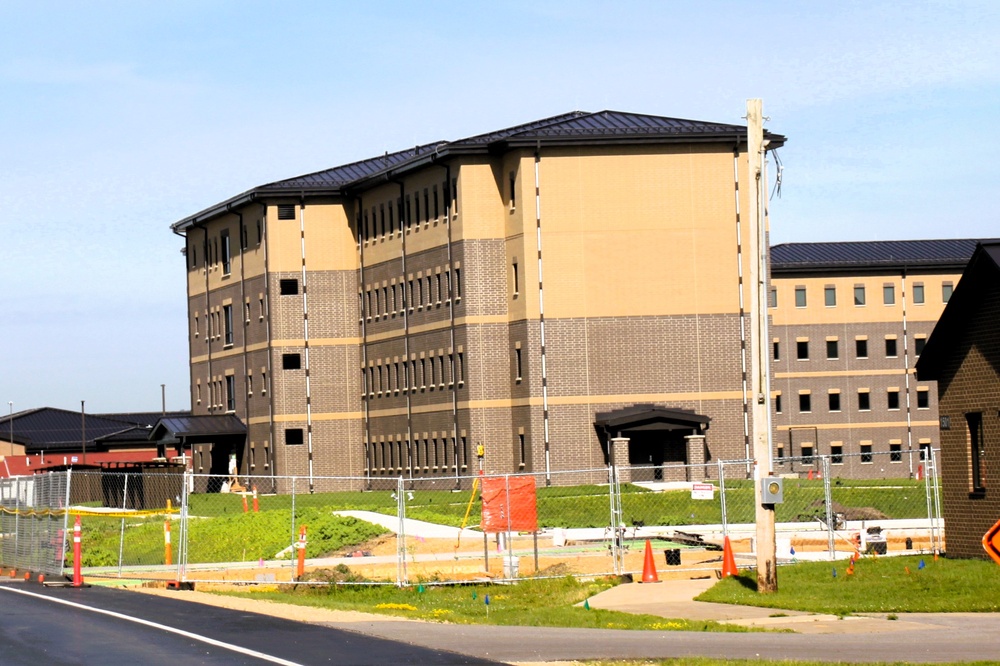 July 2025 construction operations for South Barracks Project at Fort McCoy