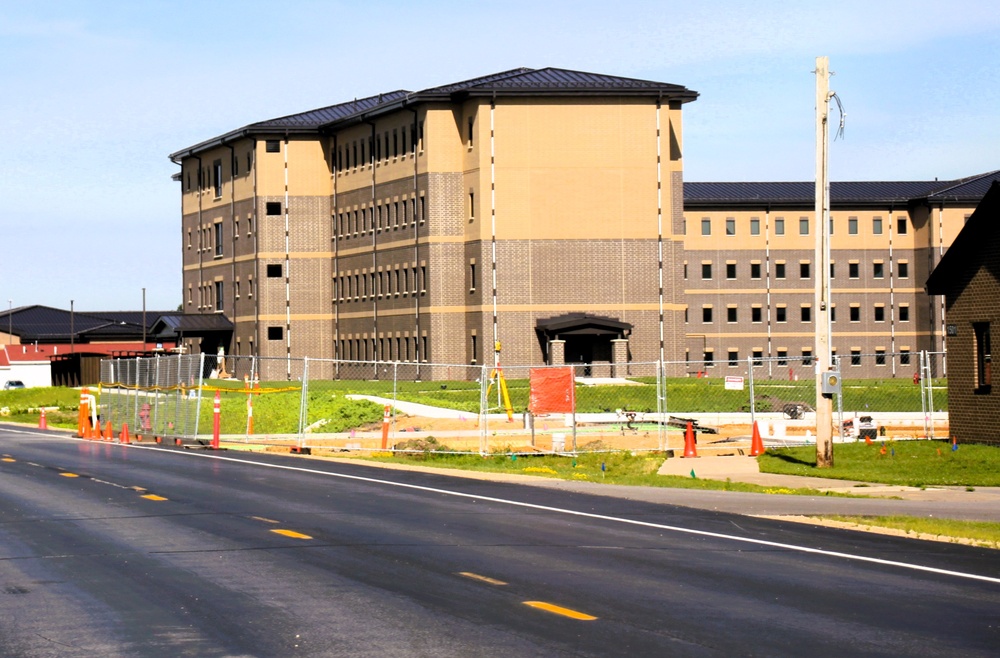 July 2025 construction operations for South Barracks Project at Fort McCoy
