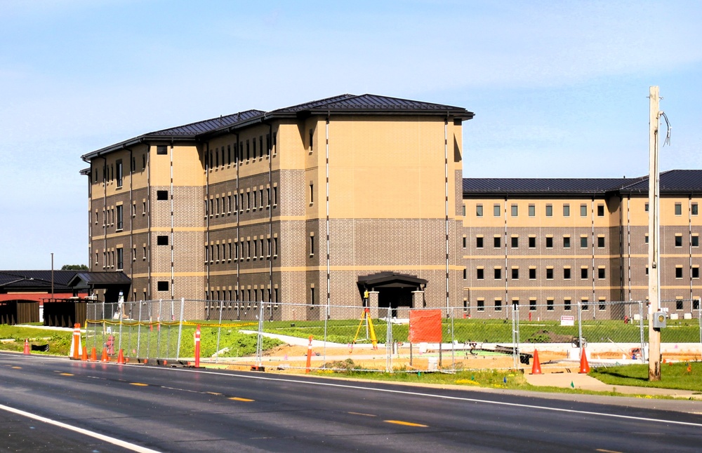 July 2025 construction operations for South Barracks Project at Fort McCoy