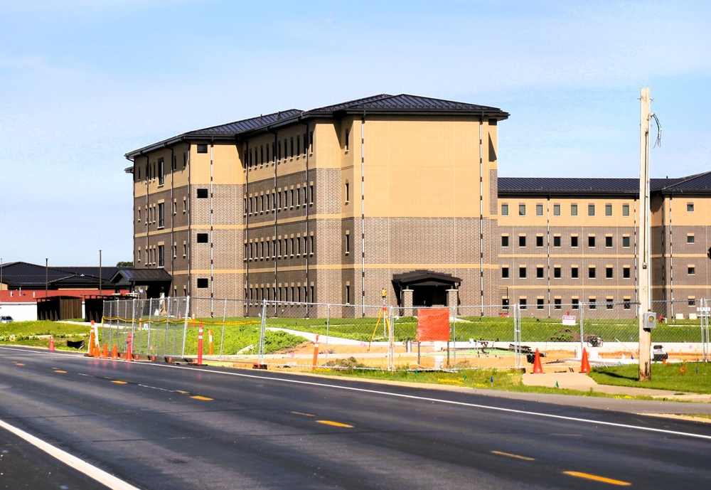 July 2025 construction operations for South Barracks Project at Fort McCoy