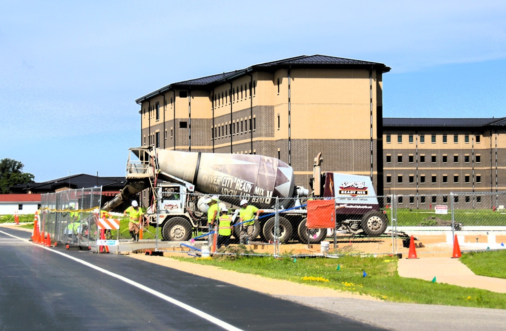 July 2025 construction operations for South Barracks Project at Fort McCoy