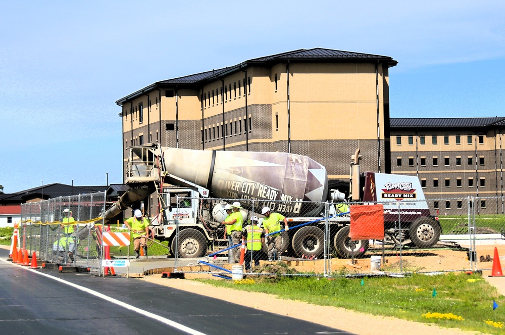July 2025 construction operations for South Barracks Project at Fort McCoy