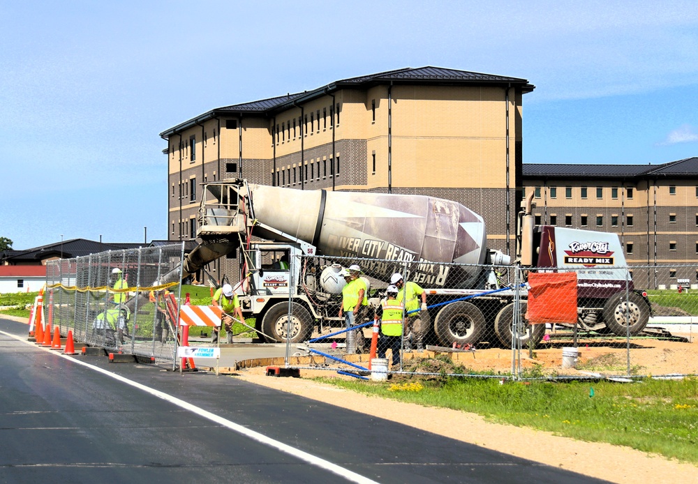 July 2025 construction operations for South Barracks Project at Fort McCoy