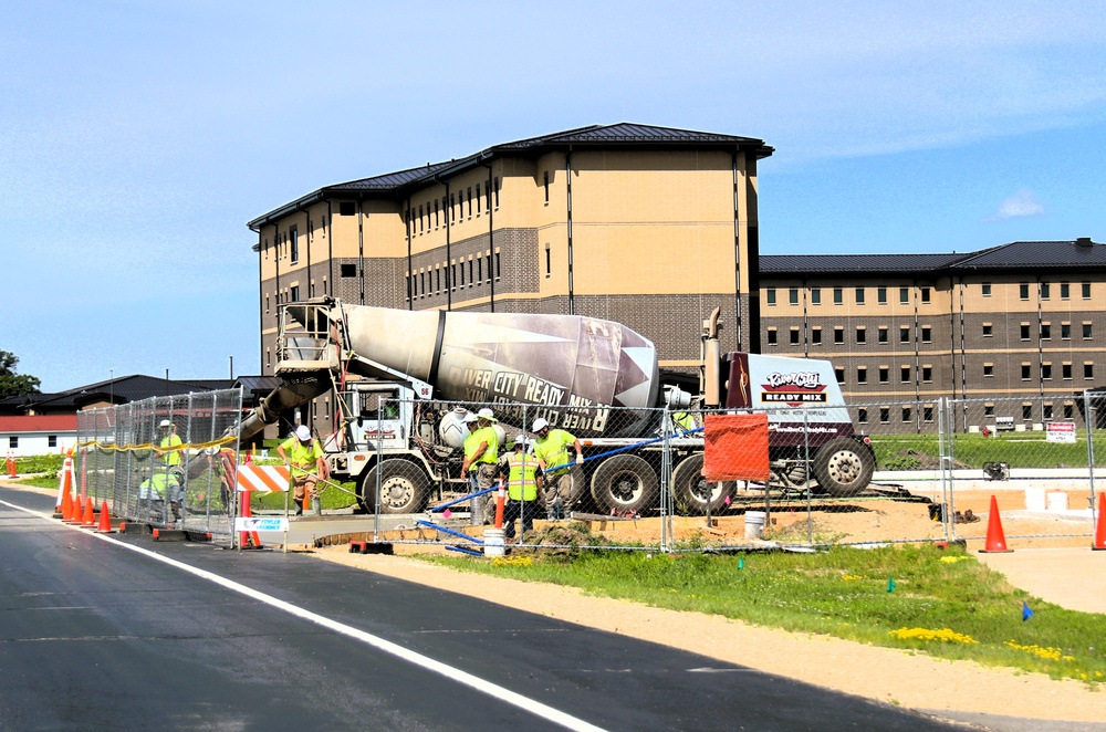 July 2025 construction operations for South Barracks Project at Fort McCoy