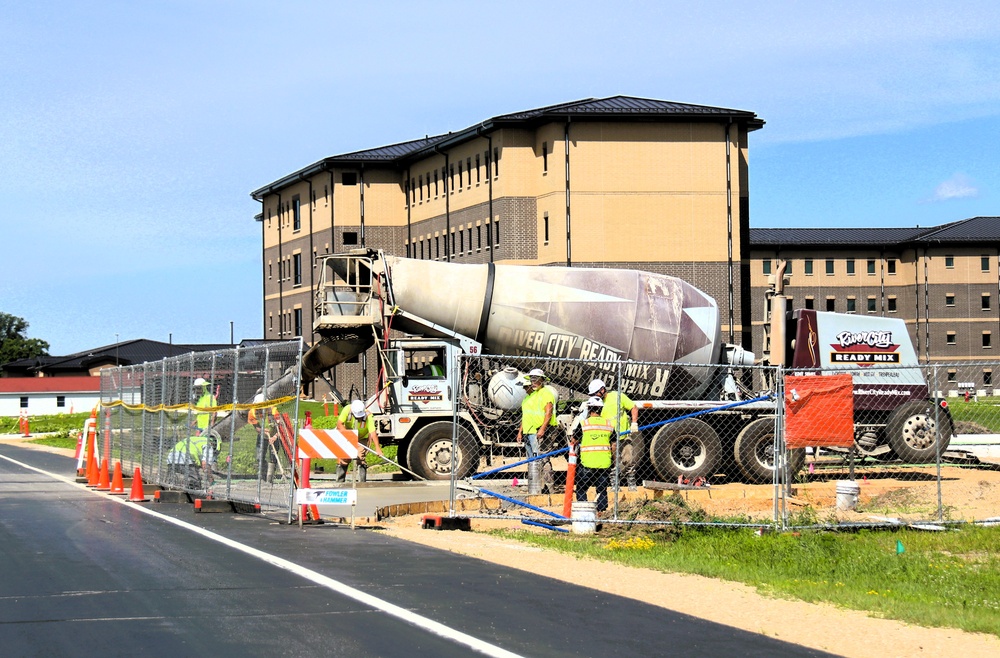 July 2025 construction operations for South Barracks Project at Fort McCoy