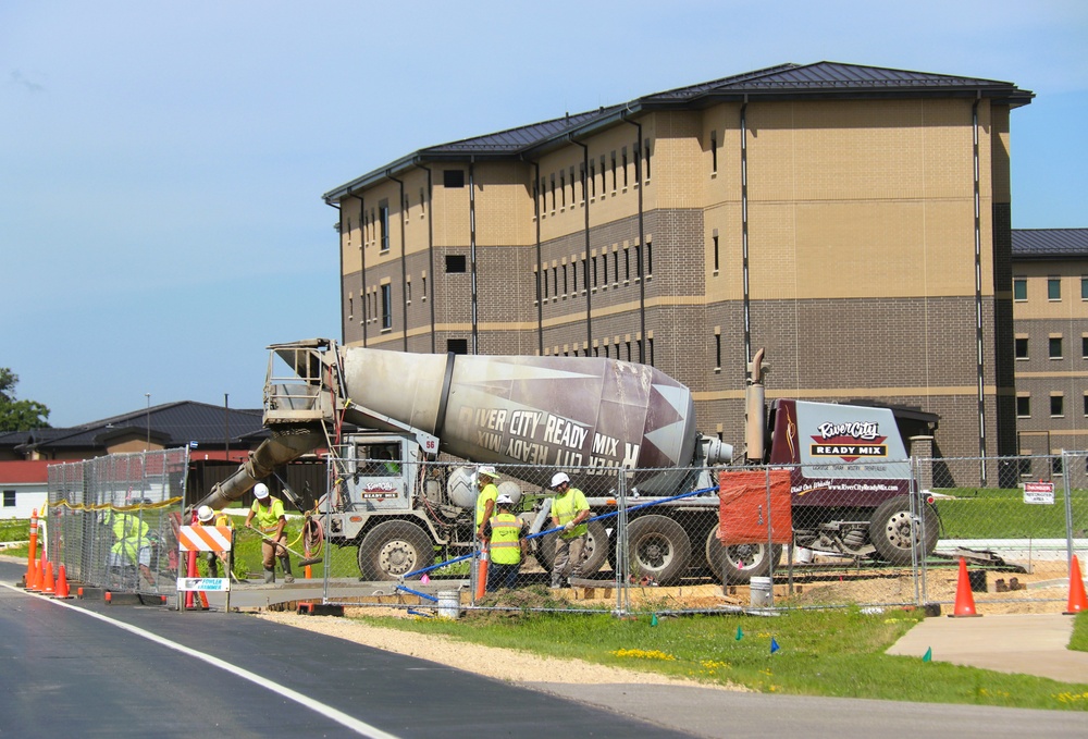 July 2025 construction operations for South Barracks Project at Fort McCoy