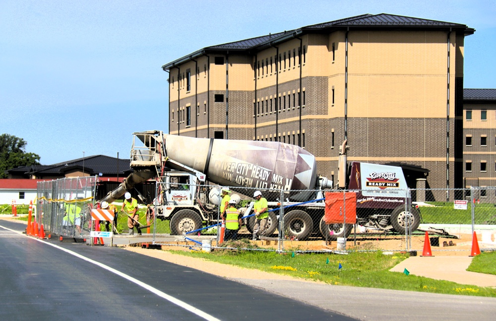 July 2025 construction operations for South Barracks Project at Fort McCoy