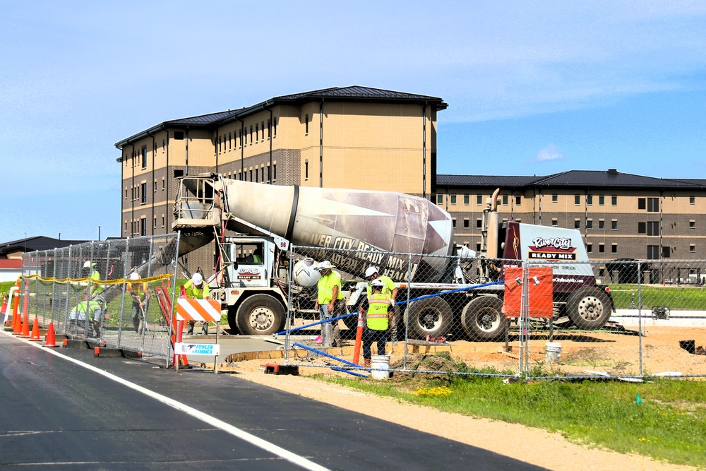 July 2025 construction operations for South Barracks Project at Fort McCoy