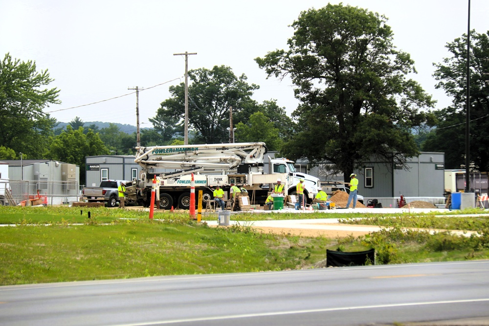 July 2025 construction operations for South Barracks Project at Fort McCoy