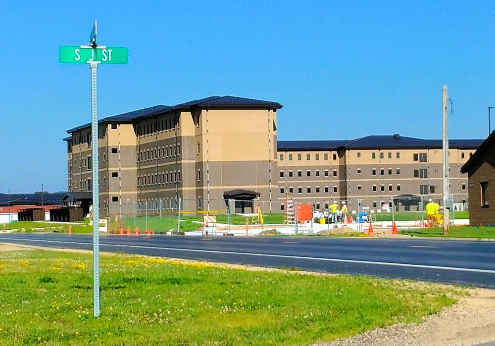 July 2025 construction operations for South Barracks Project at Fort McCoy
