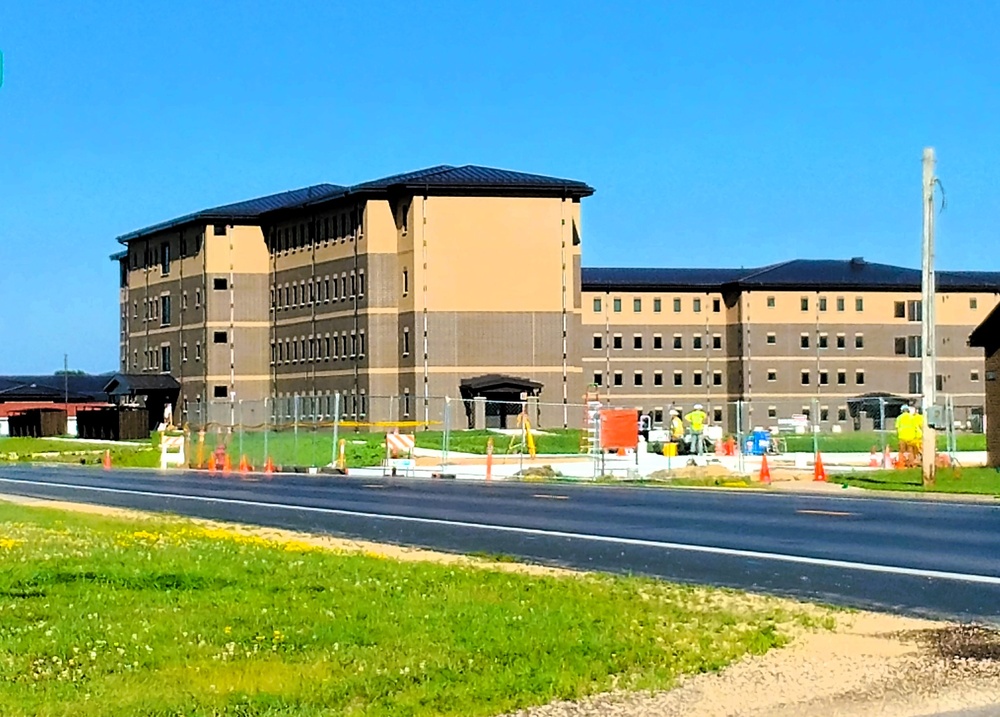 July 2025 construction operations for South Barracks Project at Fort McCoy