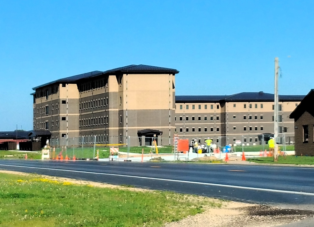 July 2025 construction operations for South Barracks Project at Fort McCoy