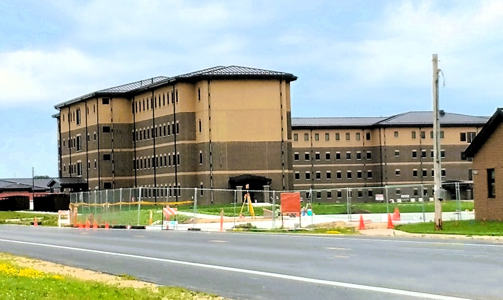 July 2025 construction operations for South Barracks Project at Fort McCoy