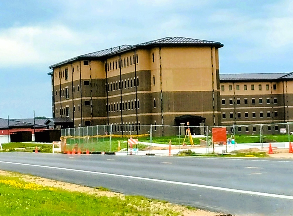 July 2025 construction operations for South Barracks Project at Fort McCoy