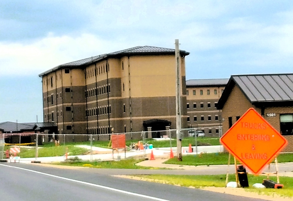July 2025 construction operations for South Barracks Project at Fort McCoy
