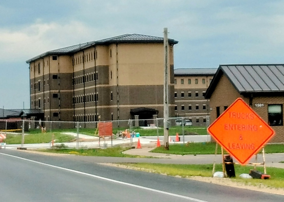 July 2025 construction operations for South Barracks Project at Fort McCoy