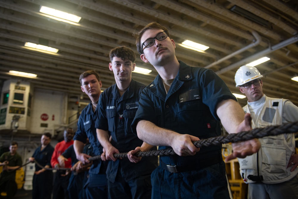 America Strike Group Conducts Replenishment at Sea with USNS Rappahannock During Exercise Talisman Sabre 25