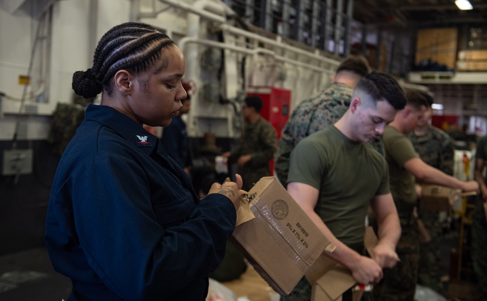 America Strike Group Conducts Replenishment at Sea with USNS Rappahannock During Exercise Talisman Sabre 25