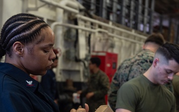 America Strike Group Conducts Replenishment at Sea with USNS Rappahannock During Exercise Talisman Sabre 25