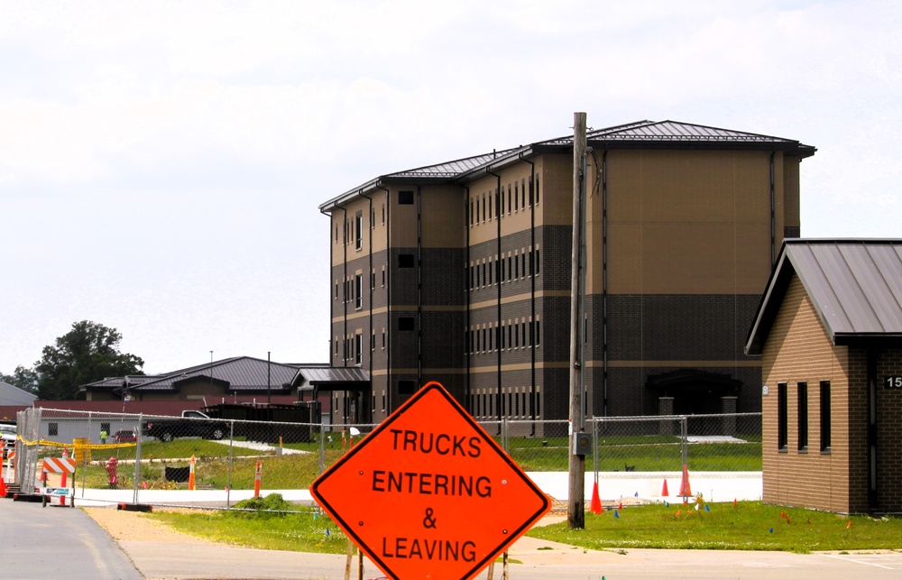 July 2025 construction operations for South Barracks Project at Fort McCoy