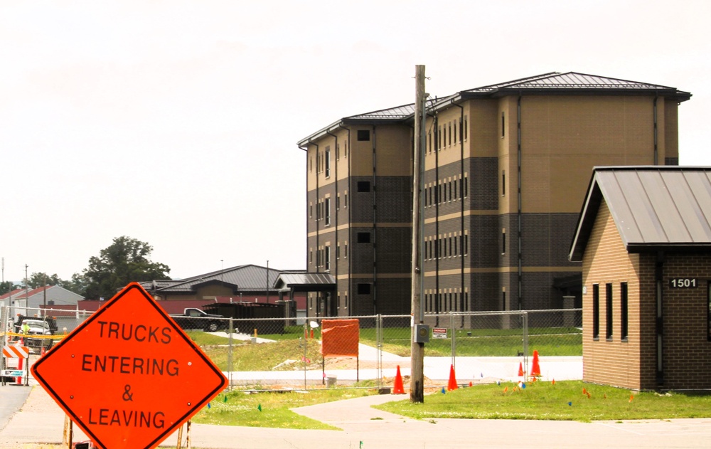 July 2025 construction operations for South Barracks Project at Fort McCoy