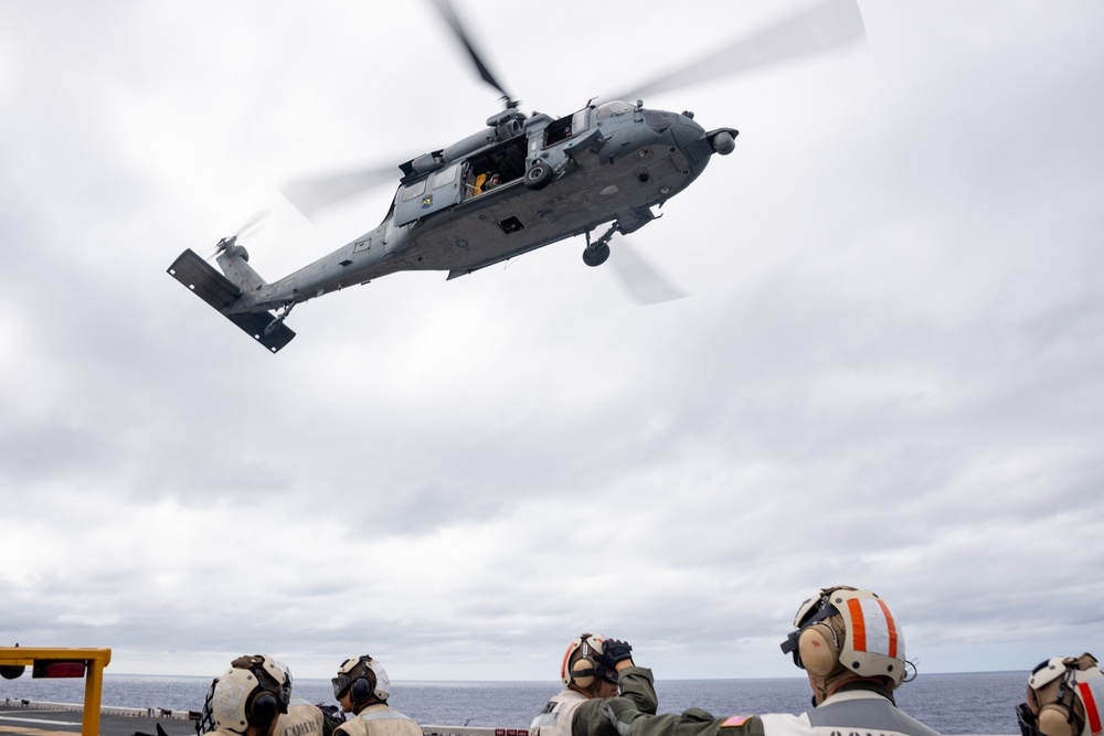 America Strike Group Conducts Replenishment at Sea with USNS Rappahannock During Exercise Talisman Sabre 25