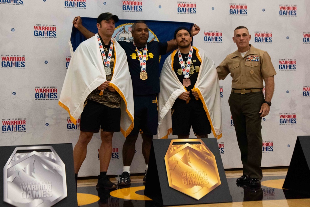 Team Navy competes in powerlifting during Warrior Games 2025