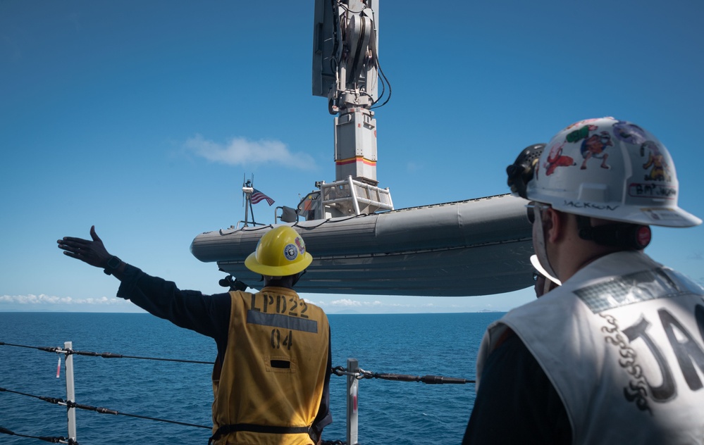 USS San Diego (LPD 22) Conducts Boat Operations during Exercise Talisman Sabre
