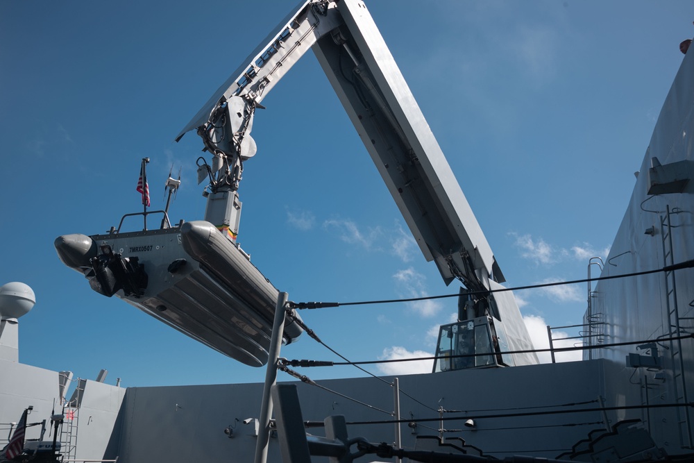 USS San Diego (LPD 22) Conducts Boat Operations during Exercise Talisman Sabre