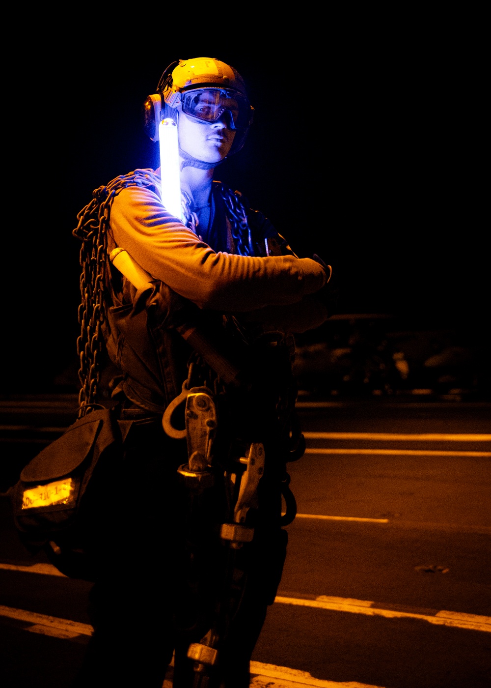 USS Gerald R. Ford (CVN 78) Conducts Flight Operations at Night