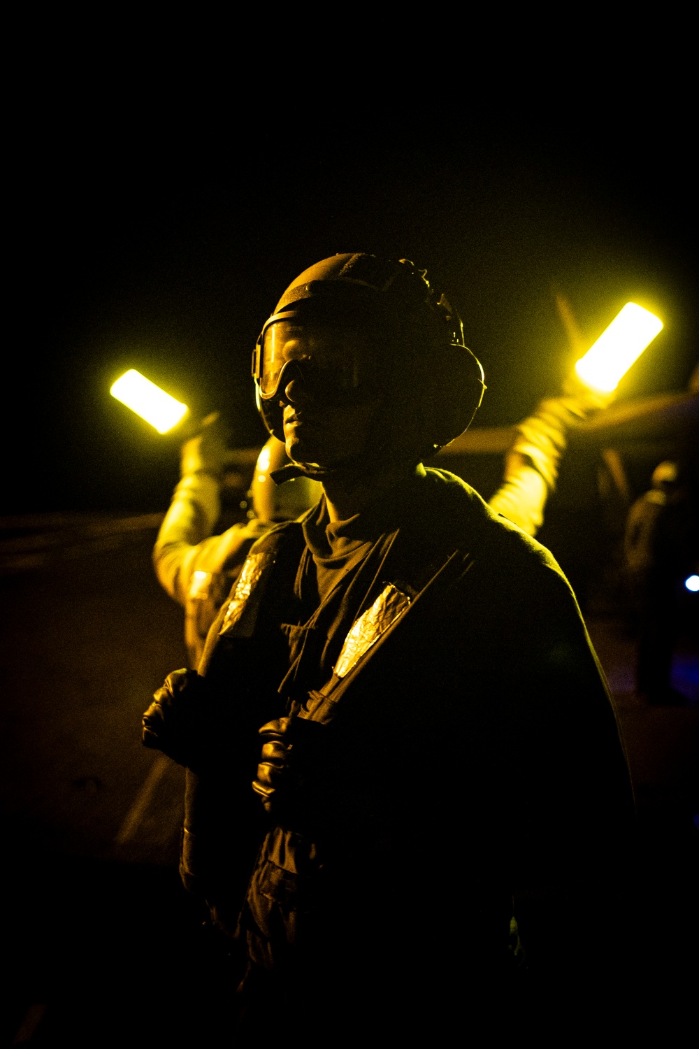 USS Gerald R. Ford (CVN 78) Conducts Flight Operations at Night