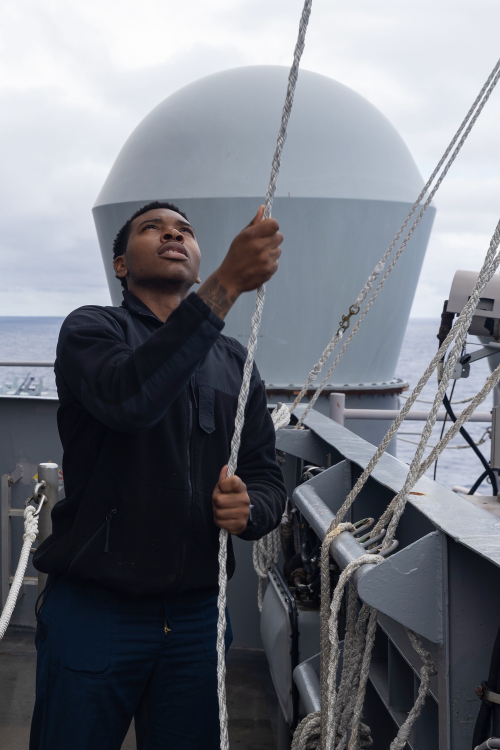 USS Gerald R. Ford (CVN 78) Sailor Performs Routine Operations