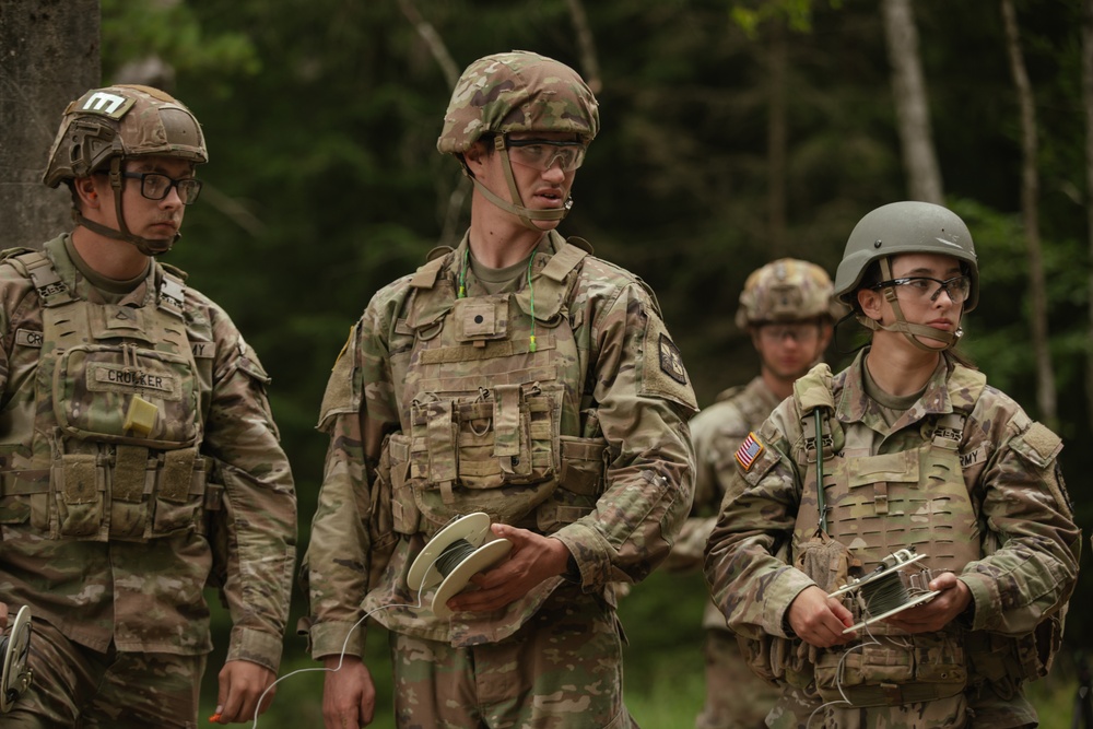 US Army Cadets conduct demolition range on overseas experience during Cadet Troop Leadership Training