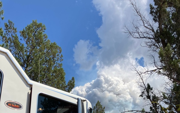 Kingsley Field Fire Team Responds to Elk Fire