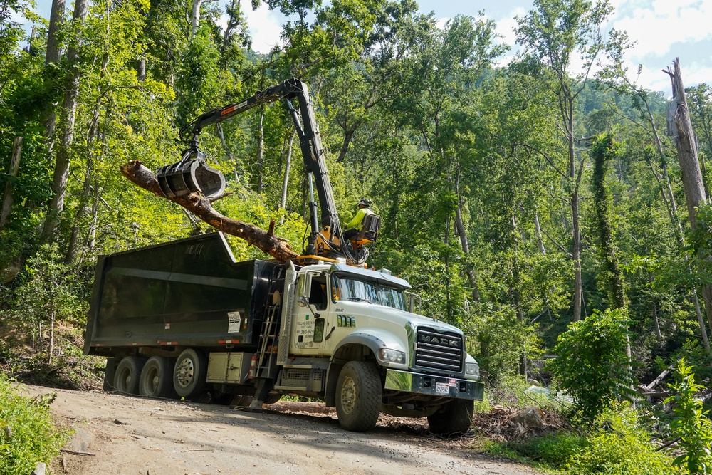 Private Property Debris Removal begins in Rutherford County, North Carolina