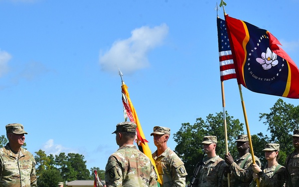 155th ABCT Change of Responsibility Ceremony at Camp Shelby on July 20, 2025