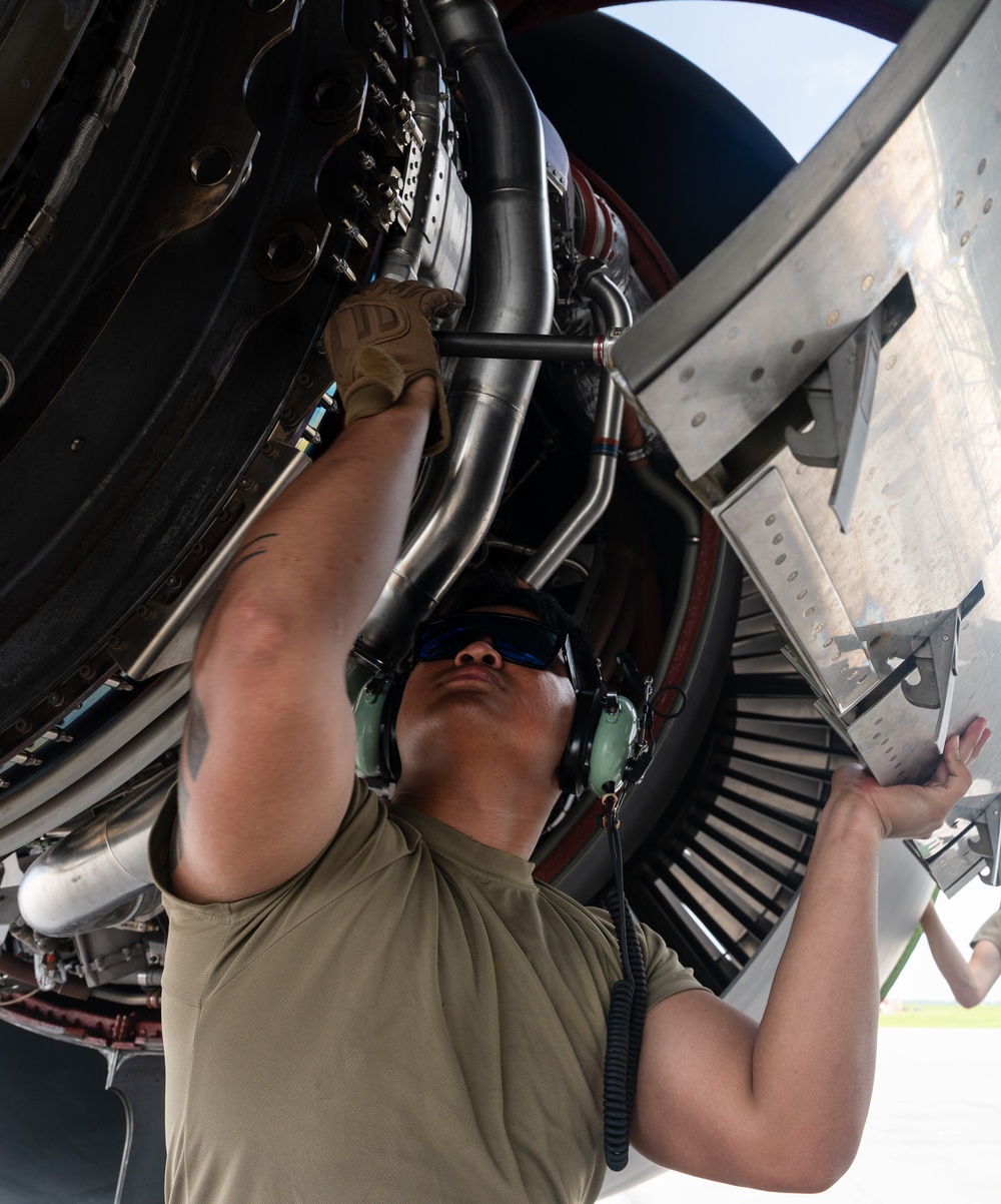 AMXS Airmen fix and launch KC-135s, KC-46s during DLE 25