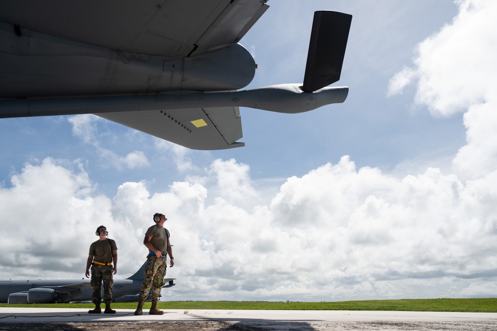 AMXS Airmen fix and launch KC-135s, KC-46s during DLE 25