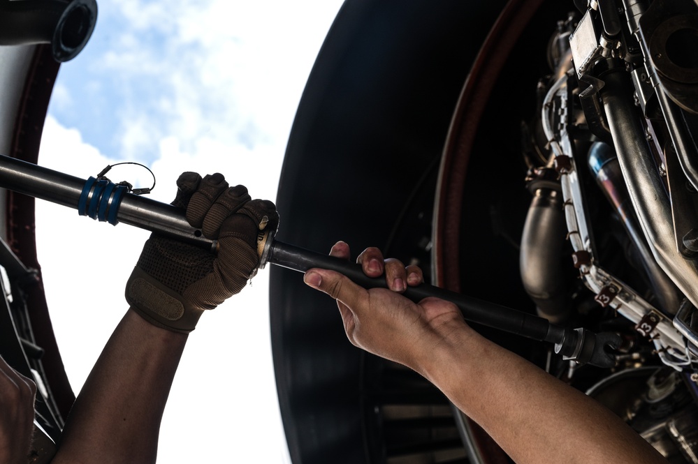 AMXS Airmen fix and launch KC-135s, KC-46s during DLE 25