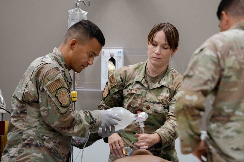 The 139th Medical Group completes medical simulation training at Naval Medical Center San Diego
