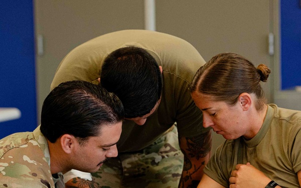 The 139th Medical Group practices blood transfusions