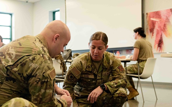 The 139th Medical Group practices blood transfusions
