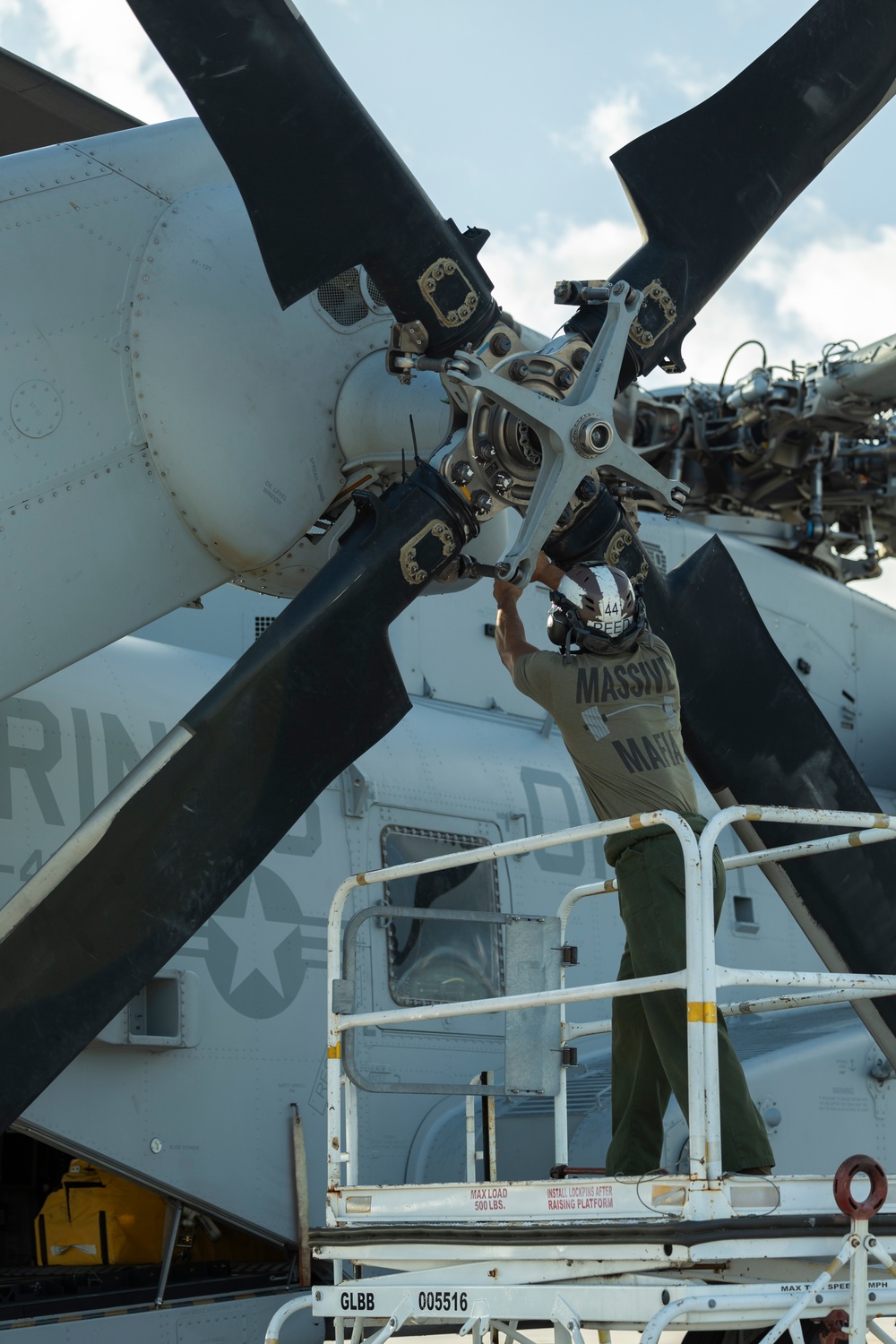 U.S. Marines with HMH-461 prepare for flight operations in Key West
