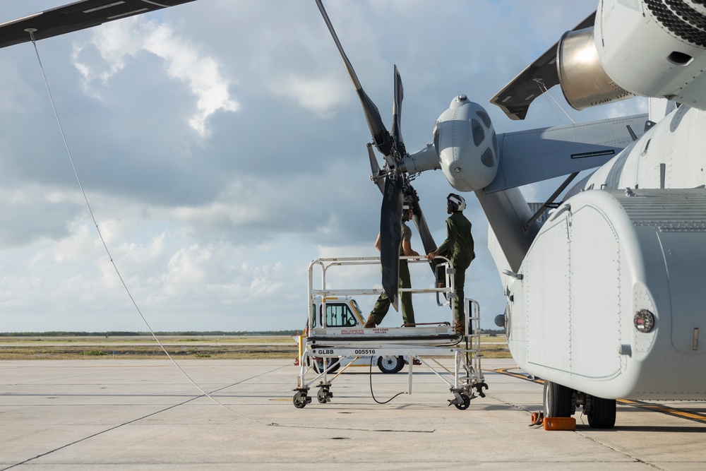 U.S. Marines with HMH-461 prepare for flight operations in Key West