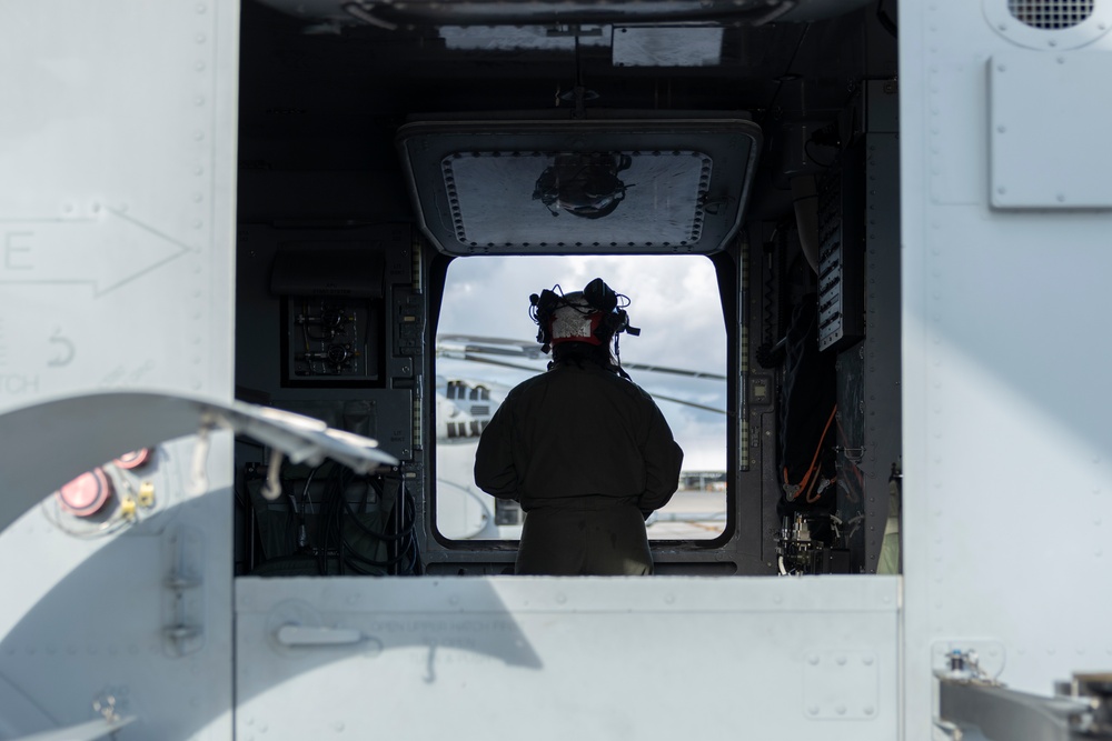U.S. Marines with HMH-461 prepare for flight operations in Key West