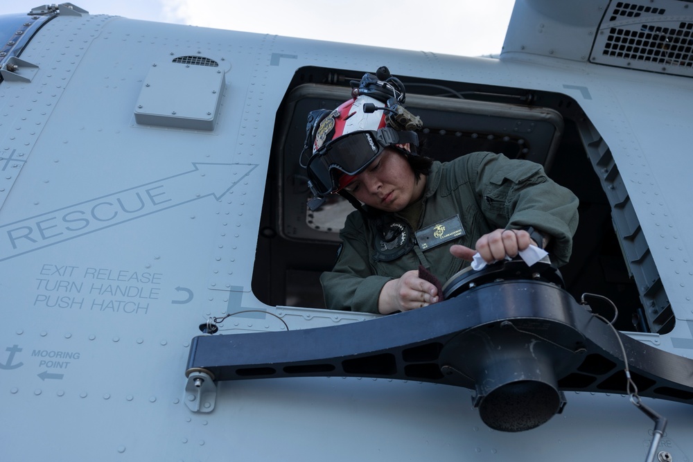U.S. Marines with HMH-461 prepare for flight operations in Key West