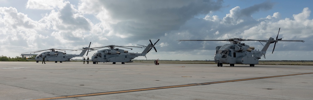 U.S. Marines with HMH-461 prepare for flight operations in Key West