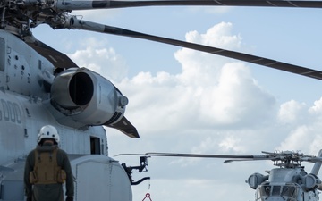 U.S. Marines with HMH-461 prepare for flight operations in Key West