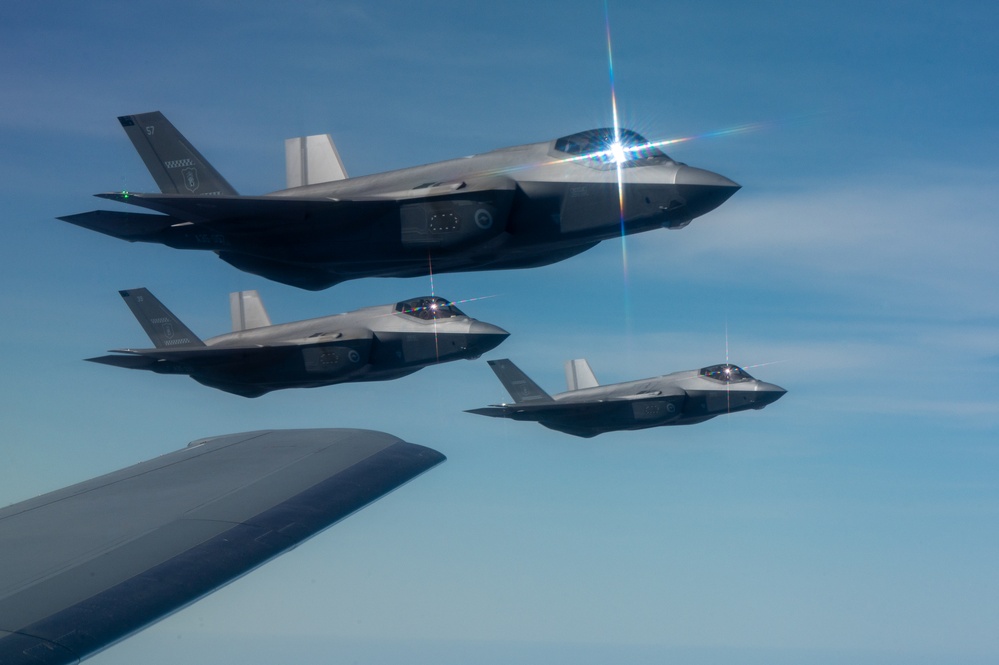 USAF KC-46 supports RAAF F-35s during Talisman Sabre 25