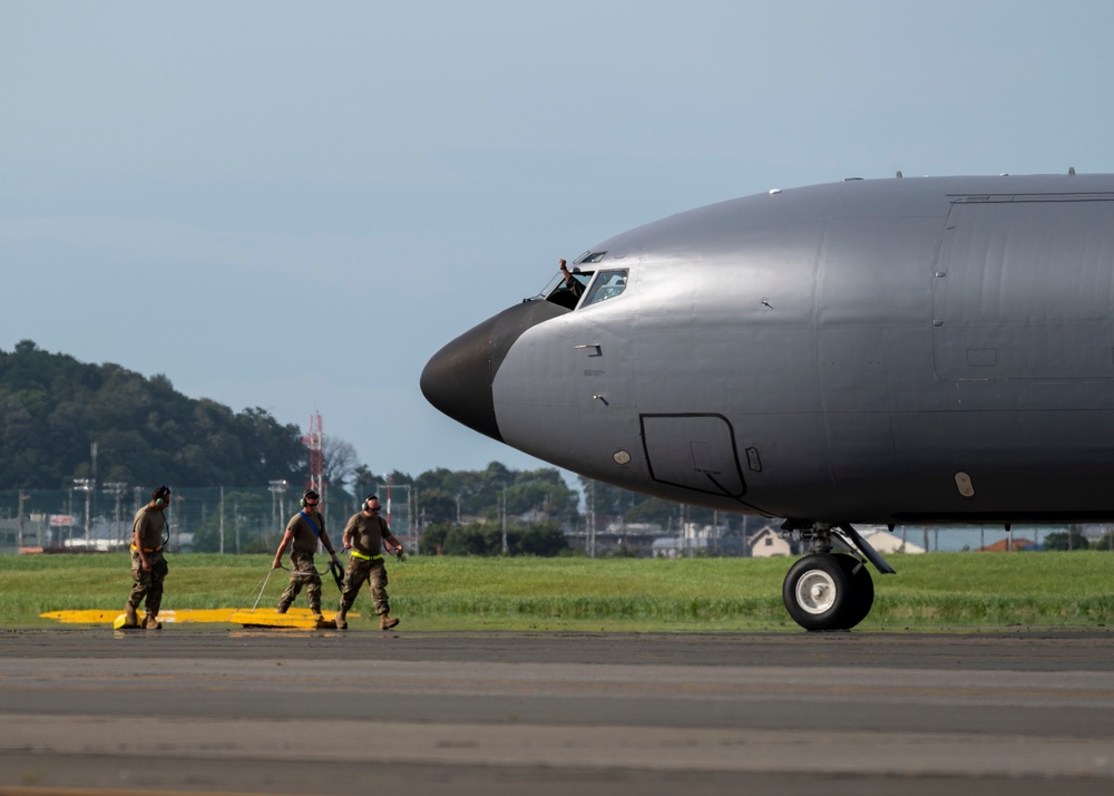 Two KC-135s land at Yokota in support of DLE 2025